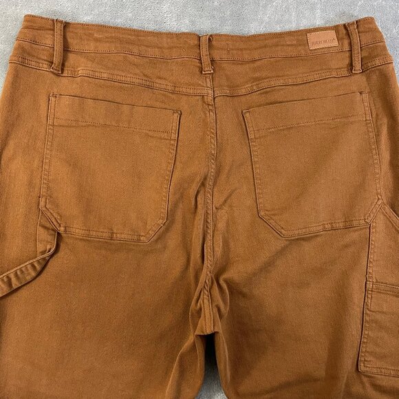 Judy Blue Carpenter Jeans Women's 24W Slim Fit Brown Stretch Utility Workwear - Picture 4 of 16